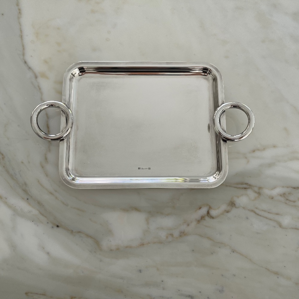CHRISTOFLE VERTIGO SMALL SILVER PLATED TRAY